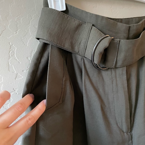 Army Green Belted Trousers w/pockets - Picture 11 of 12